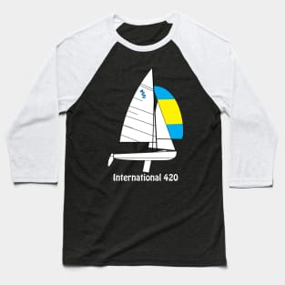 International 420 Sailboat Baseball T-Shirt